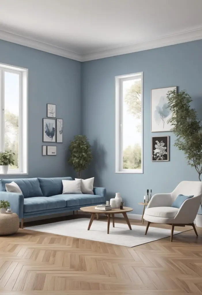 Embrace Serenity: Minor Blue Paint Sets the Tone for Modern Rooms in 2024