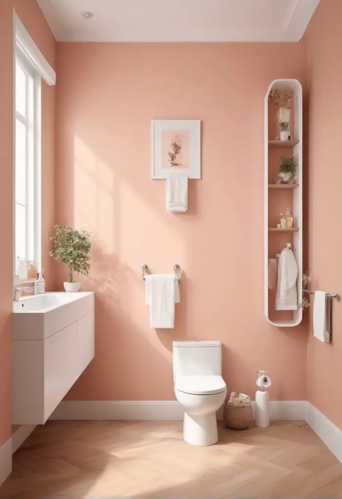 Transform Your Bathroom with 2024's Chic Cosmetic Peach Paint