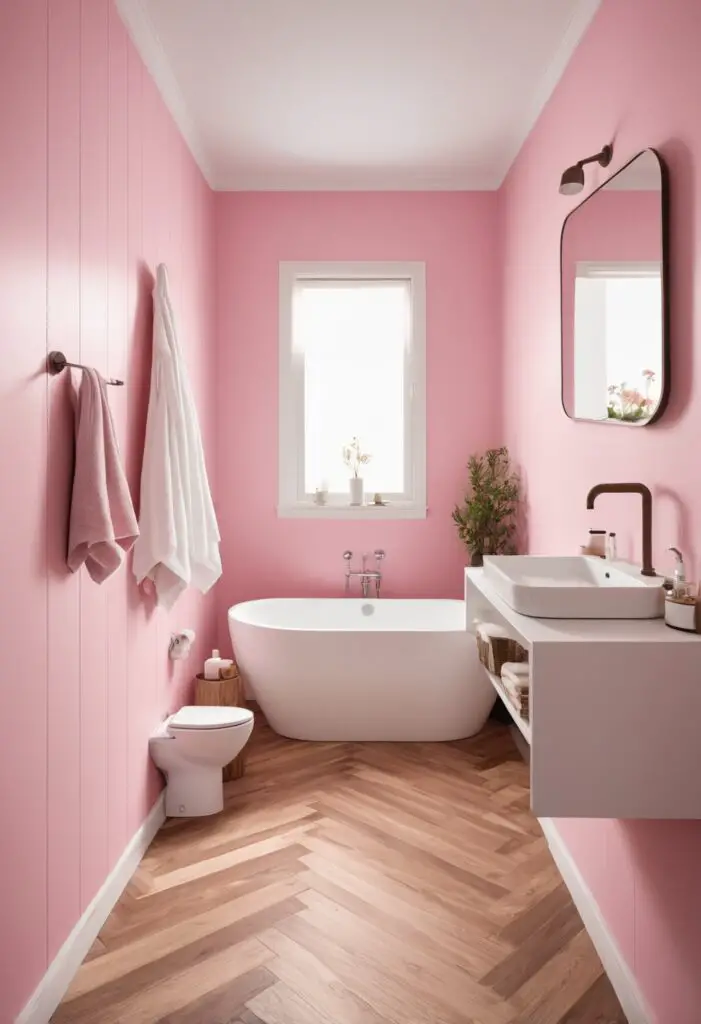 Elevate Your Bathroom Design with 2024's Trending In the Pink Paint