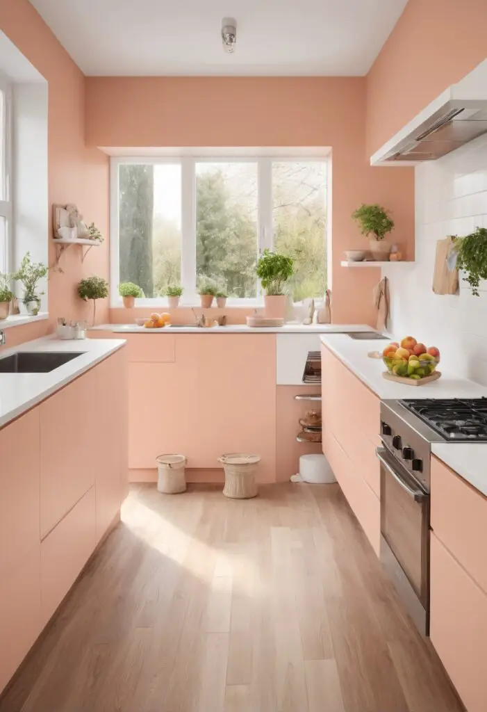 Elevate Your Kitchen Decor with 2024’s Chic Cosmetic Peach Paint