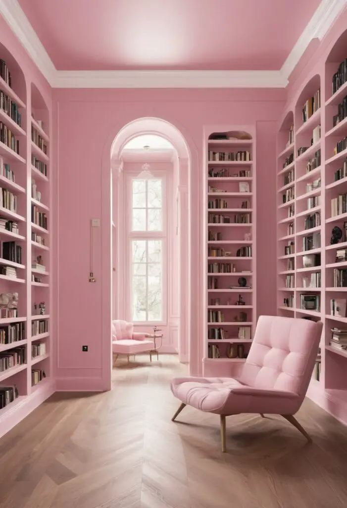 Warm and Inviting: 'In the Pink' Paint Color for 2024 Library Spaces