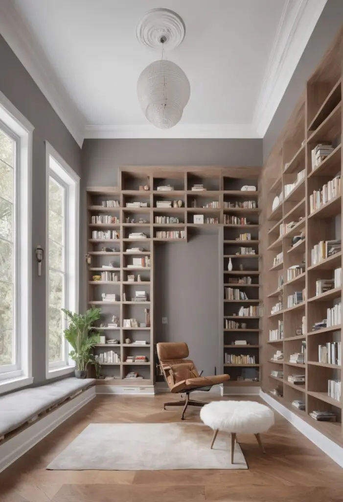 Step into Serenity: Embrace 2024's Morning Fog Paint for Library Bliss