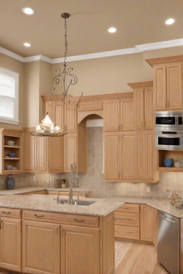 Is BALANCED BEIGE (SW 7037) wall paint good for Kitchen with oak wood