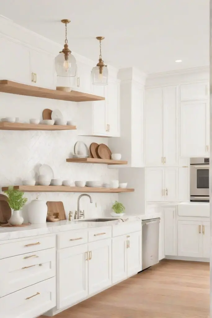 kitchen wall paint, oak cabinets, interior design, modern home
