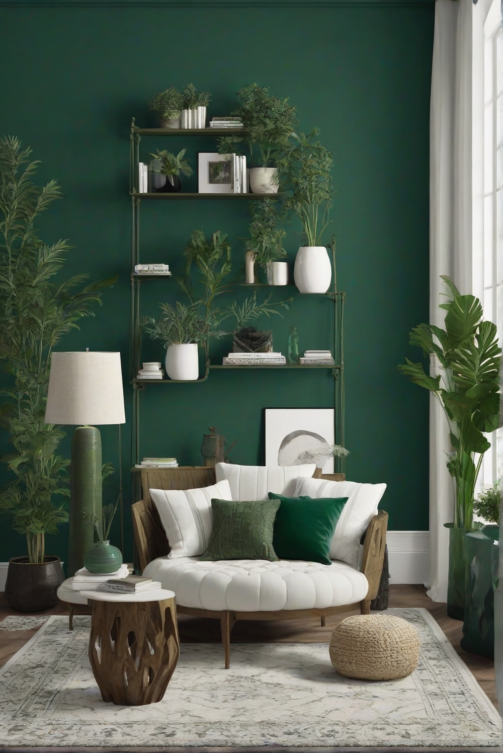 Is DARD HUNTER GREEN (SW 0041) wall paint good for living room with a ...