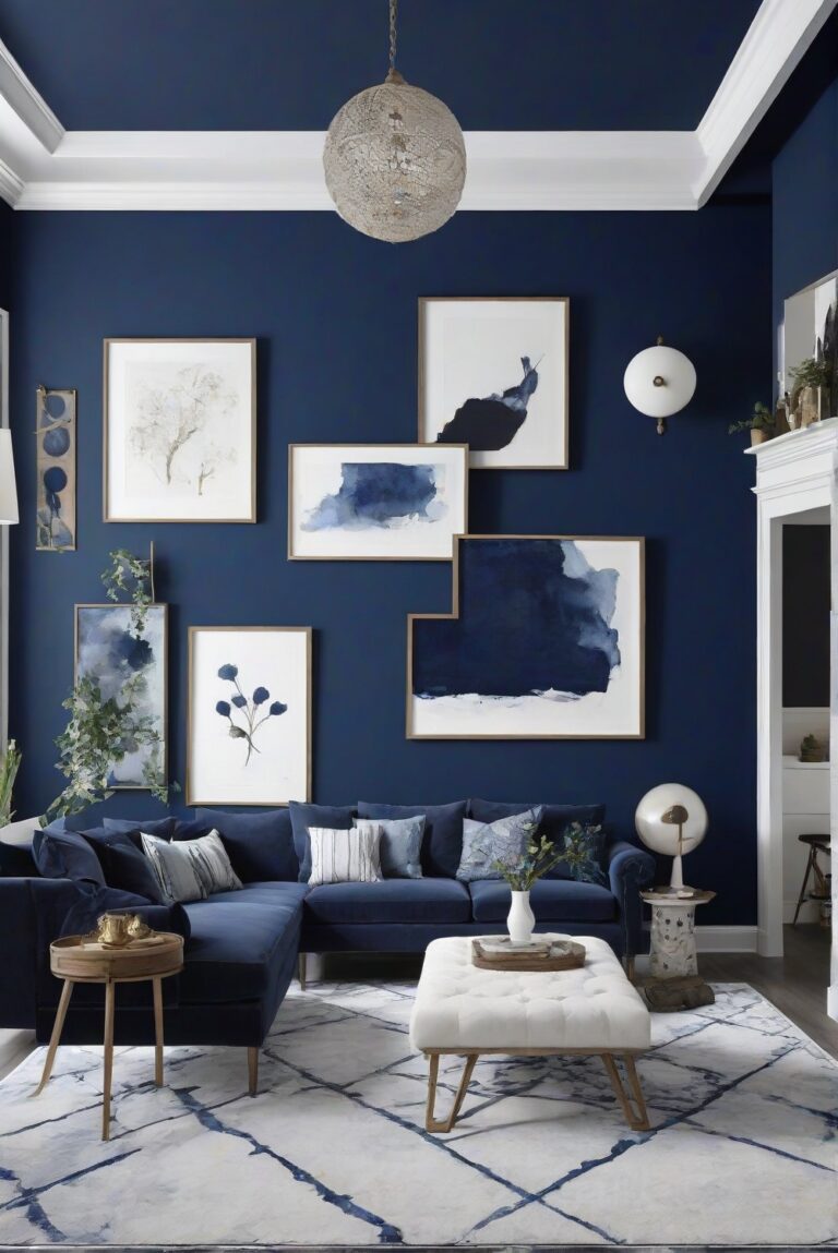 Midnight Blue Paint Living Room