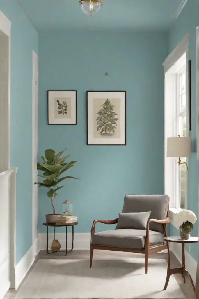 Wythe Blue wall paint, living room design, interior decorating, paint color match, home interior design, kitchen designs, interior bedroom design