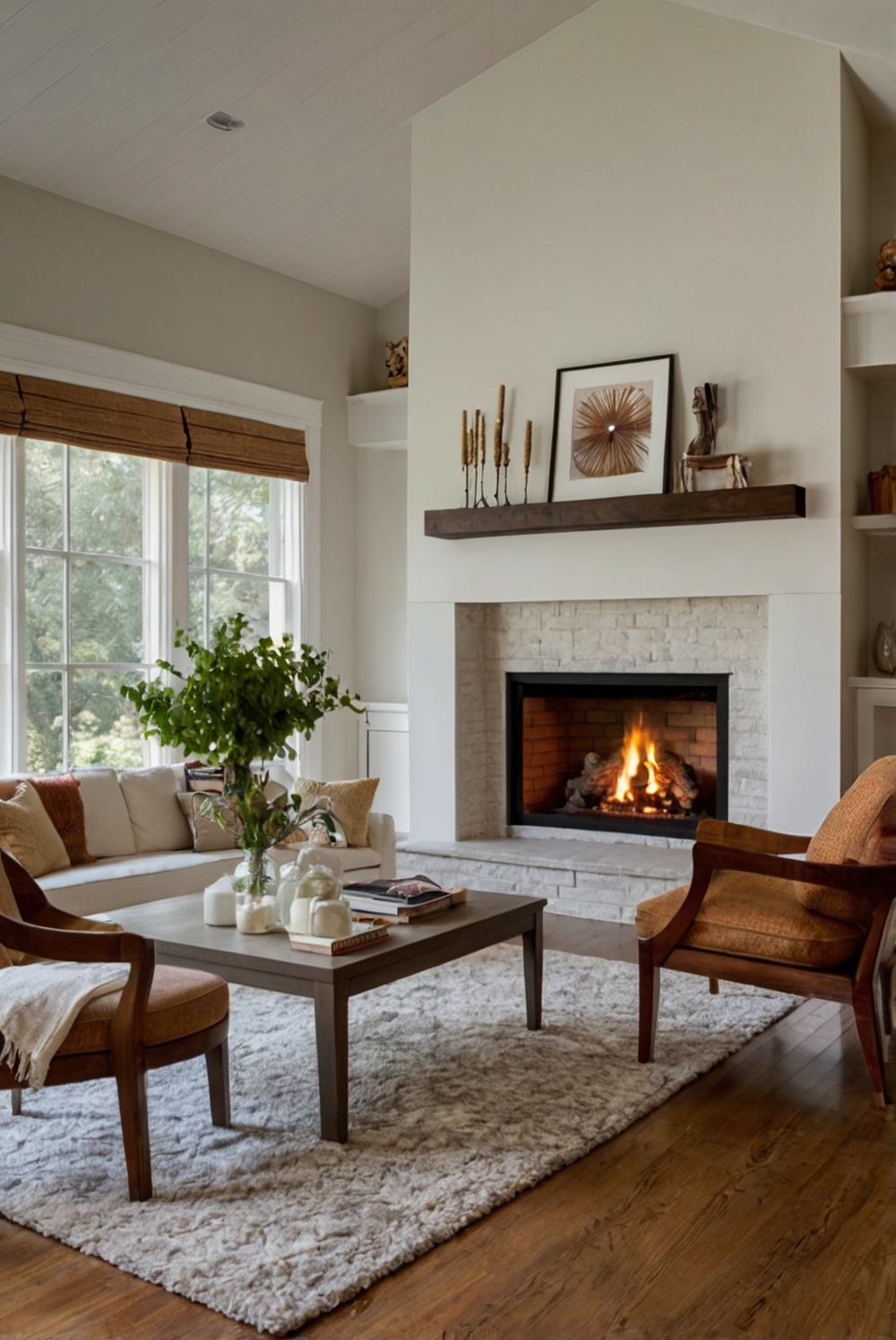 Color Coordination: Enhancing Your Living Room with a Fireplace that ...