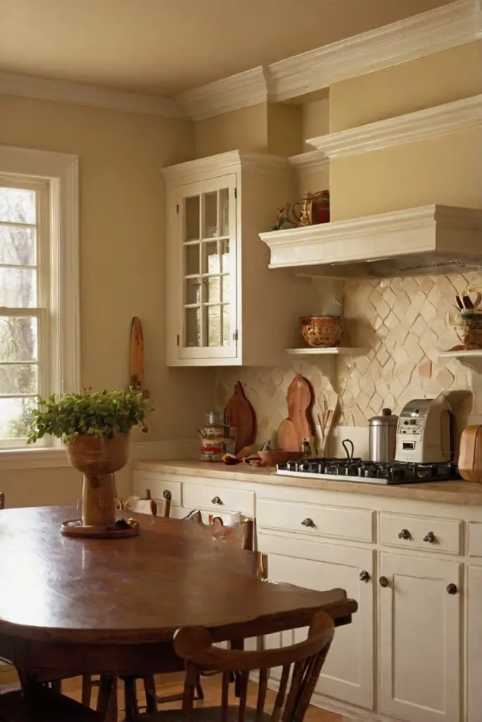cozy kitchen atmosphere, warm paint colors, kitchen decor ideas, interior design ideas