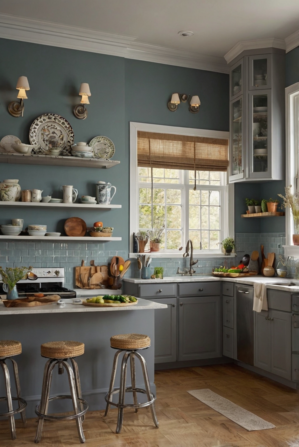 kitchen interior design,coordinating colors,open space design,interior color scheme