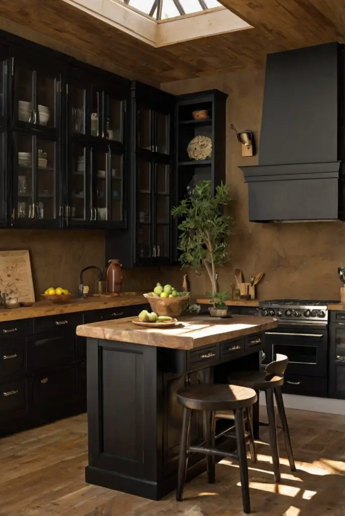 rustic kitchen design, rustic kitchen decor, earthy kitchen colors, natural kitchen design