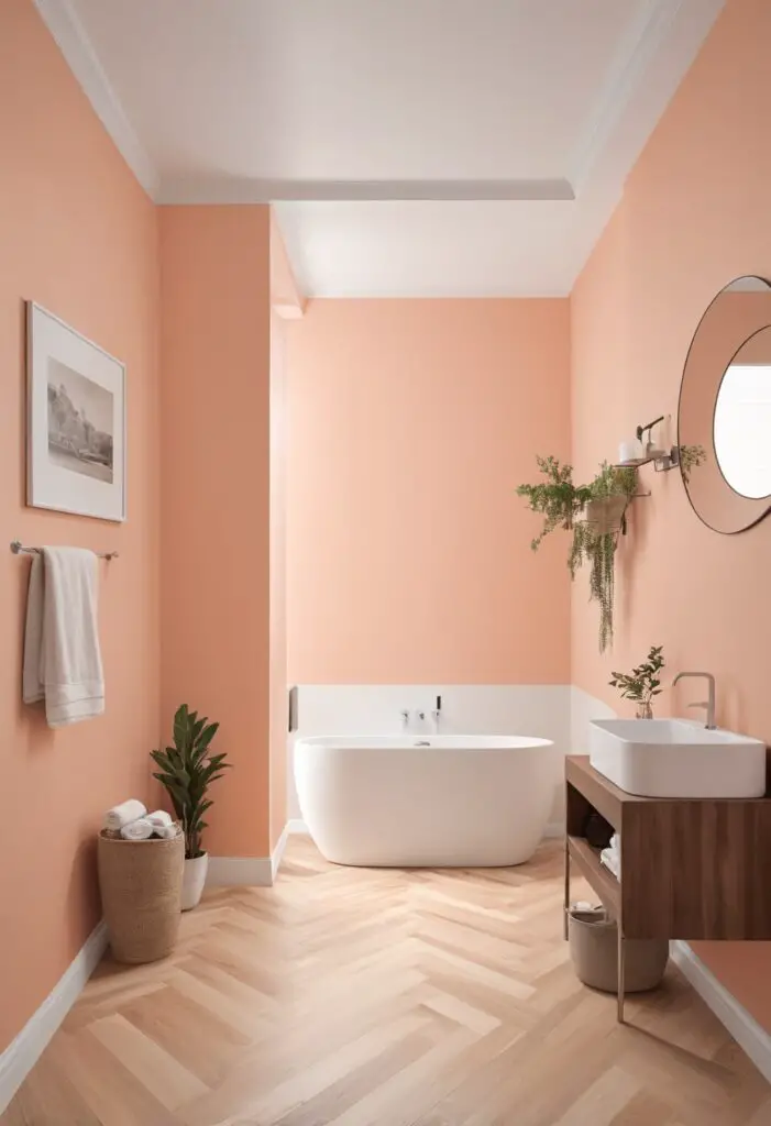 Revamp Your Space: Modern Bathrooms with 2024’s Certain Peach Paint