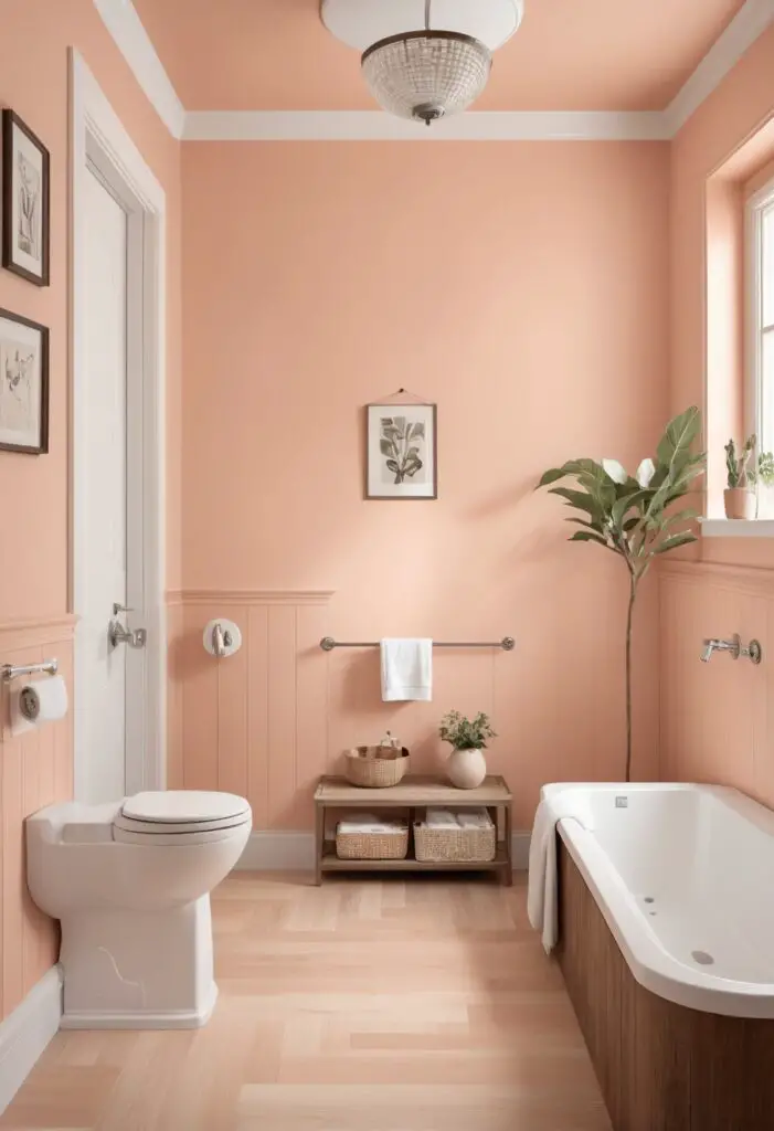 Elevate Your Bathroom Aesthetic with 2024's Neighborly Peach Paint