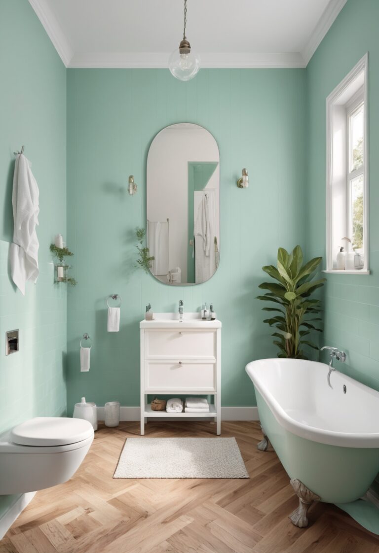 Revamp Your Bathroom with 2024's Retro Mint Paint - West Pear Interiors