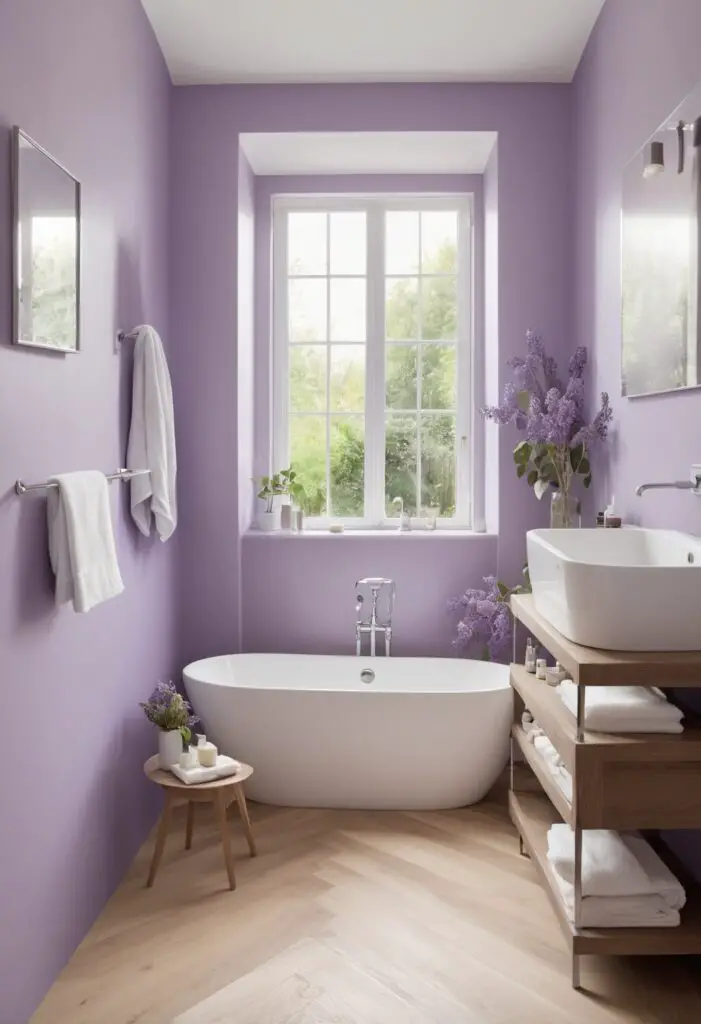Elegant Serenity: Wisteria Paint for a Chic Bathroom Makeover in 2024