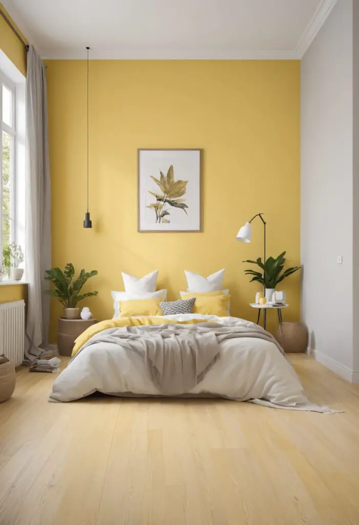 Brighten Up: Modern Bedrooms with 2024’s Lemon Twist Paint
