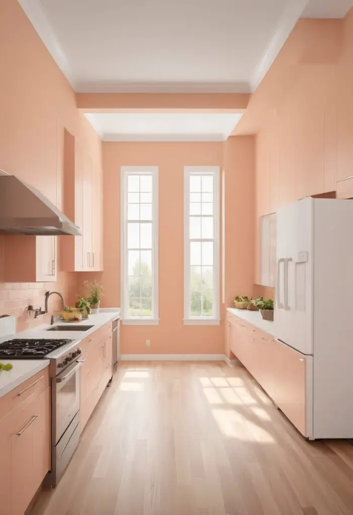 Kitchen Elegance: Embrace 2024's Neighborly Peach Paint