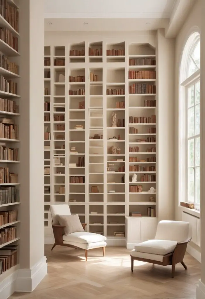 Discover Timeless Elegance: Ionic Ivory Paint Color for 2024's Libraries