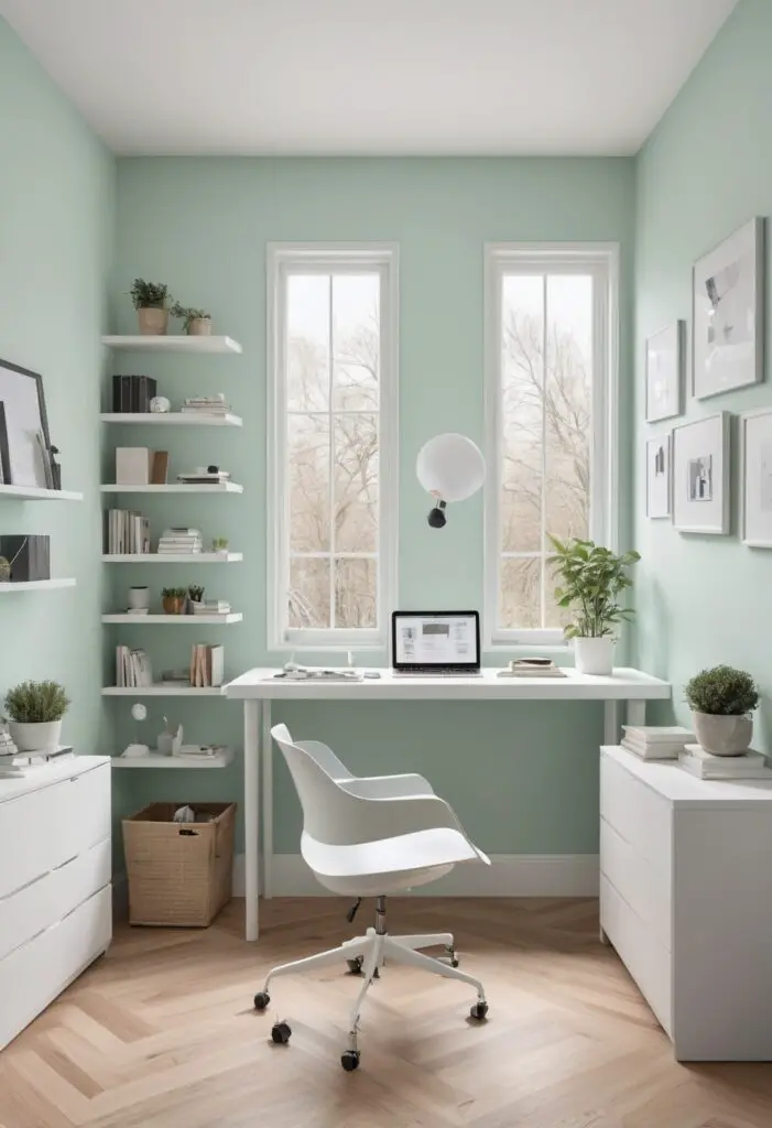 A Breath of Fresh Air: Lighter Mint Office Paint Trends for 2024