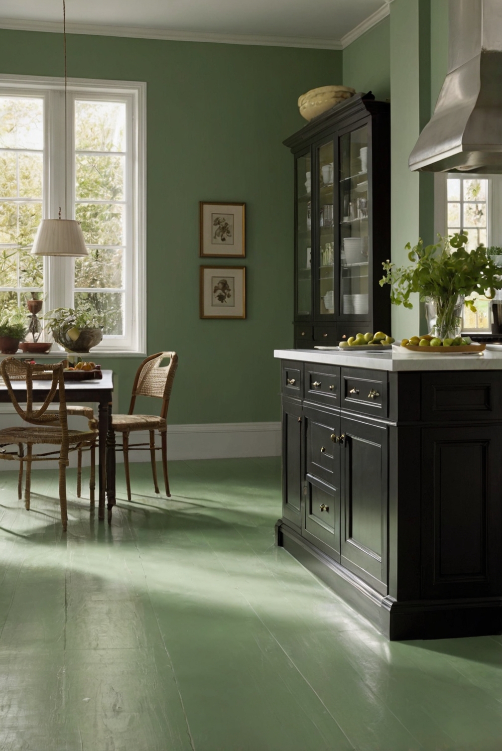 Dark Kitchen Light Floors