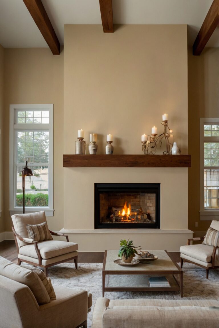 How to Coordinate Window Treatments with a Living Room Fireplace ...