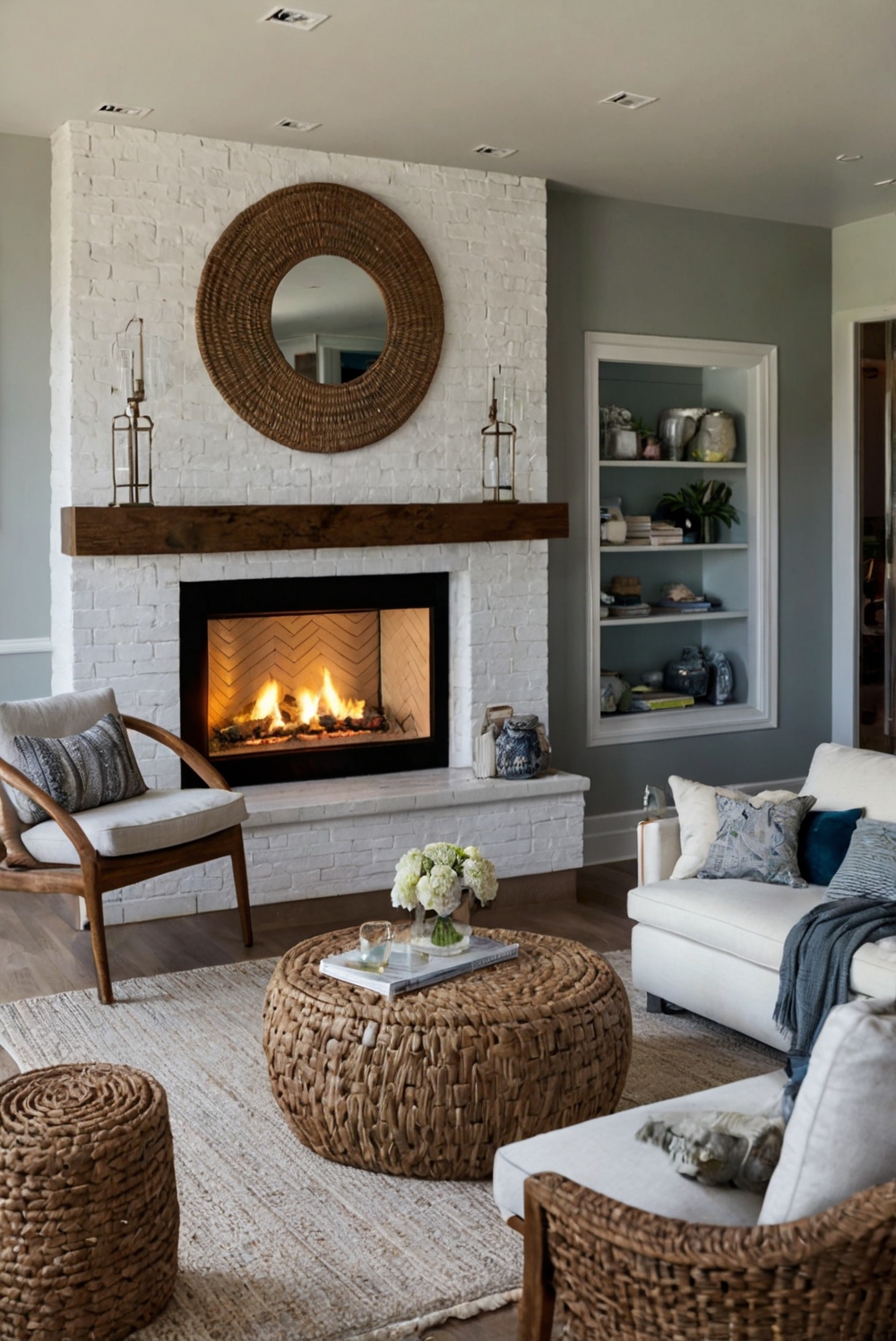 coastal living room design,coastal interior design,modern coastal decor,fireplace design,modern fireplace ideas,coastal home decor,fireplace decorating ideas