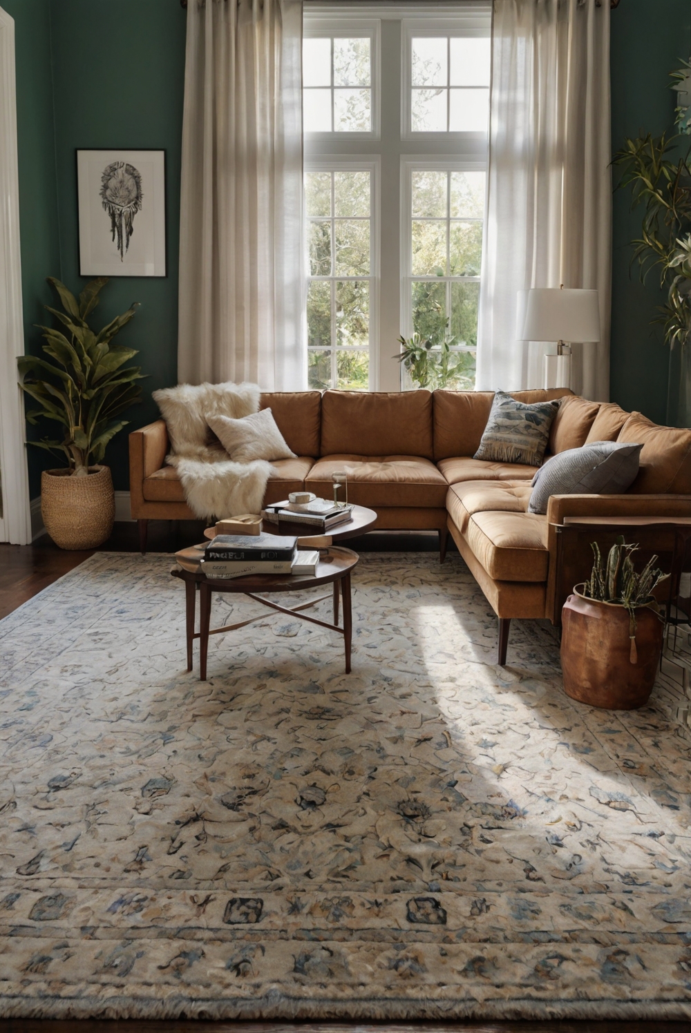 How to Use a Rug to Define Different Living Room Zones? - West Pear ...