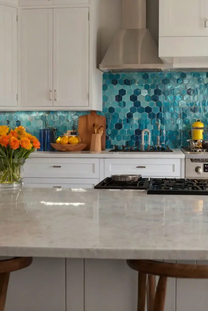 kitchen backsplash design, colorful kitchen backsplashes, modern kitchen backsplash, vibrant kitchen backsplash