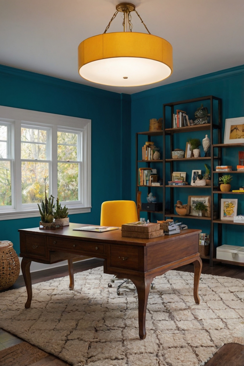 What's your experience with using vibrant colors in a small home office ...