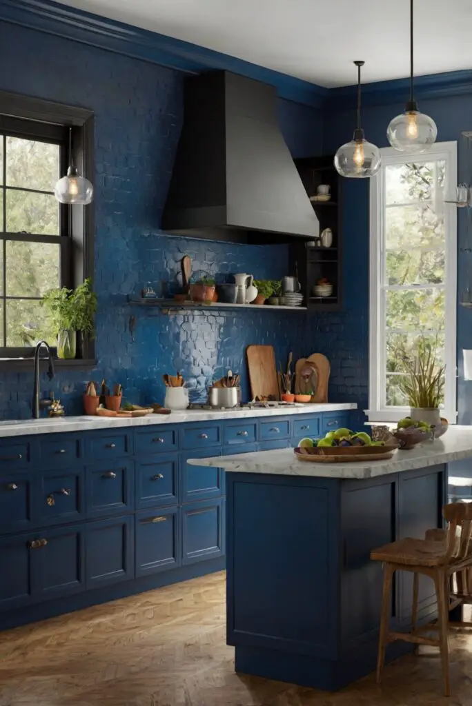 blue kitchen design, kitchen color schemes, kitchen interior decor, blue kitchen cabinets