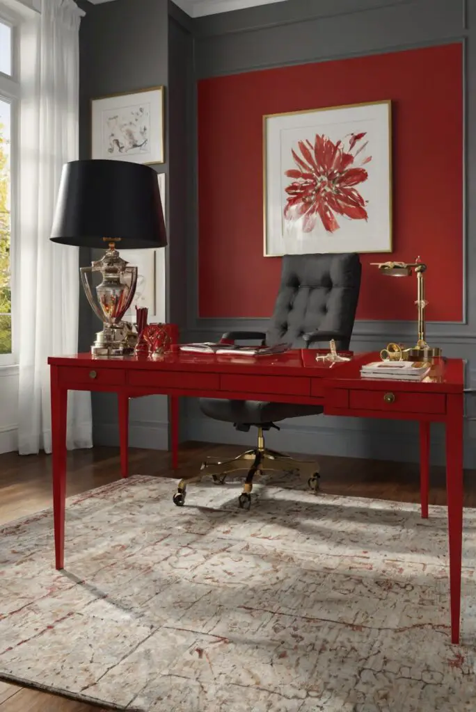 home decor,office redesign,interior design trends,red accents