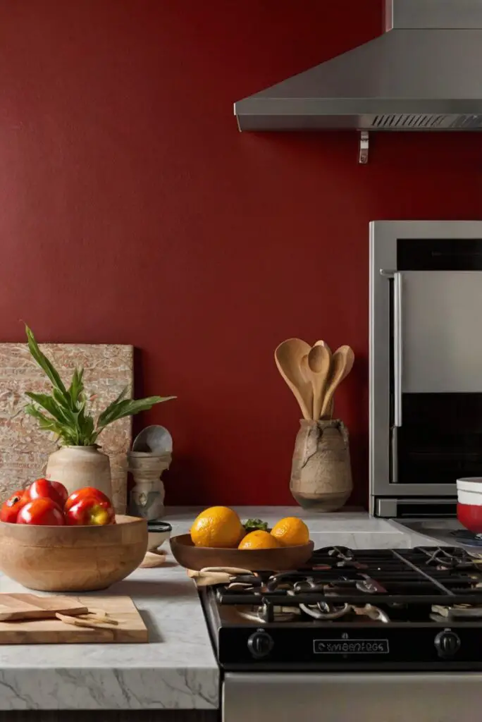 red kitchen decor, kitchen renovation ideas, cooking with red, bold kitchen design