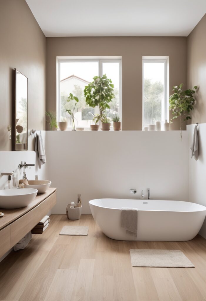 Elevate Your Bathroom with 2024's Sophisticated Bauhaus Buff Paint