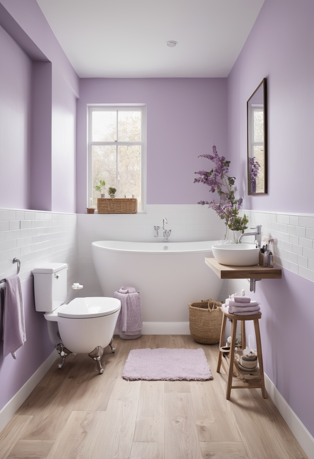 Embrace Elegance: Modern Bathrooms with Forever Lilac Paint in 2024