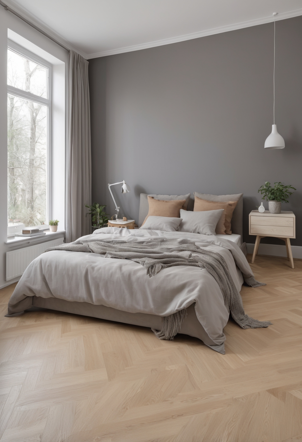 Sleek and Sophisticated: Modern Bedrooms with 2024's Network Gray Paint