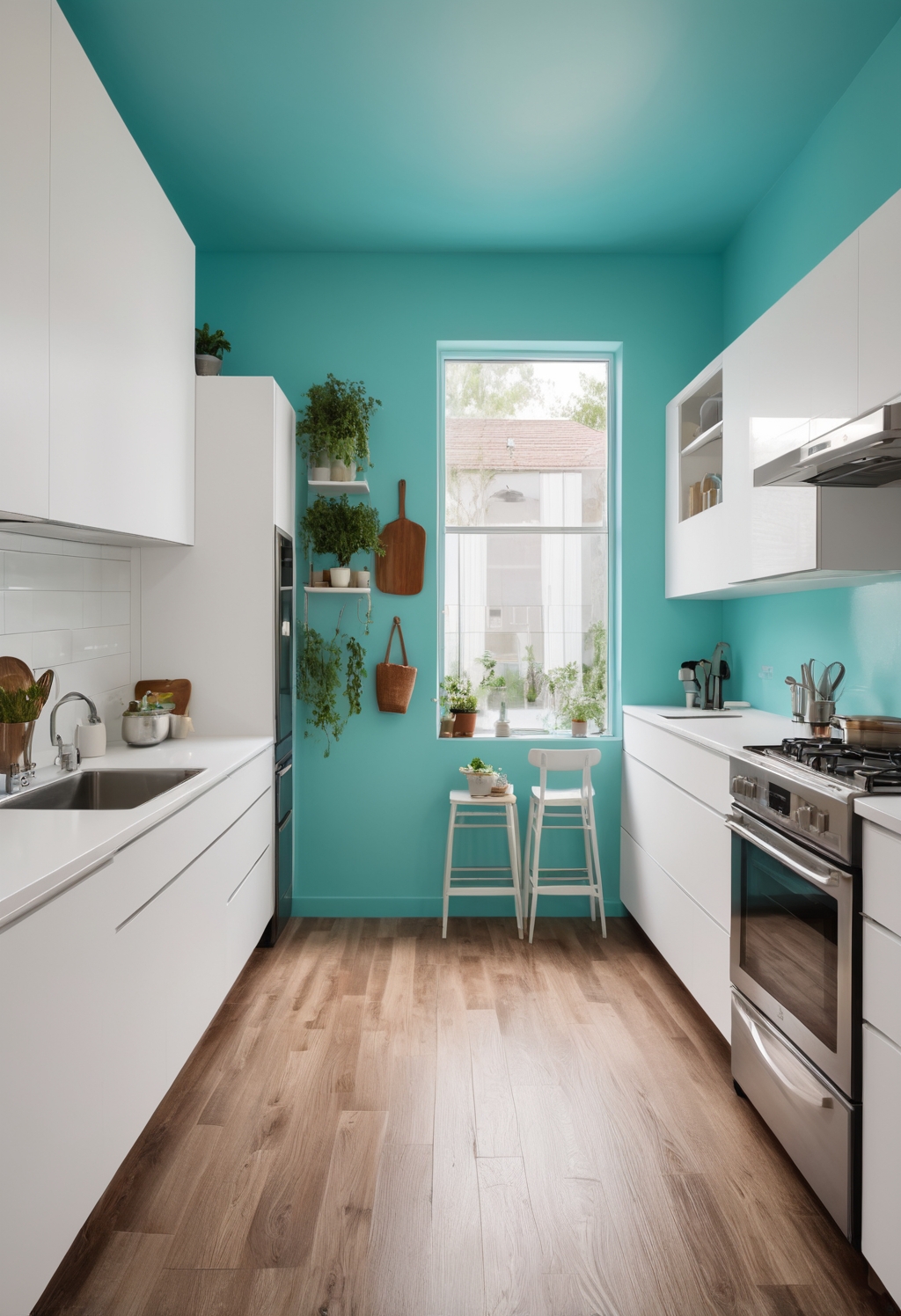 Revamp Your Kitchen with 2024's Vibrant Nifty Turquoise Paint