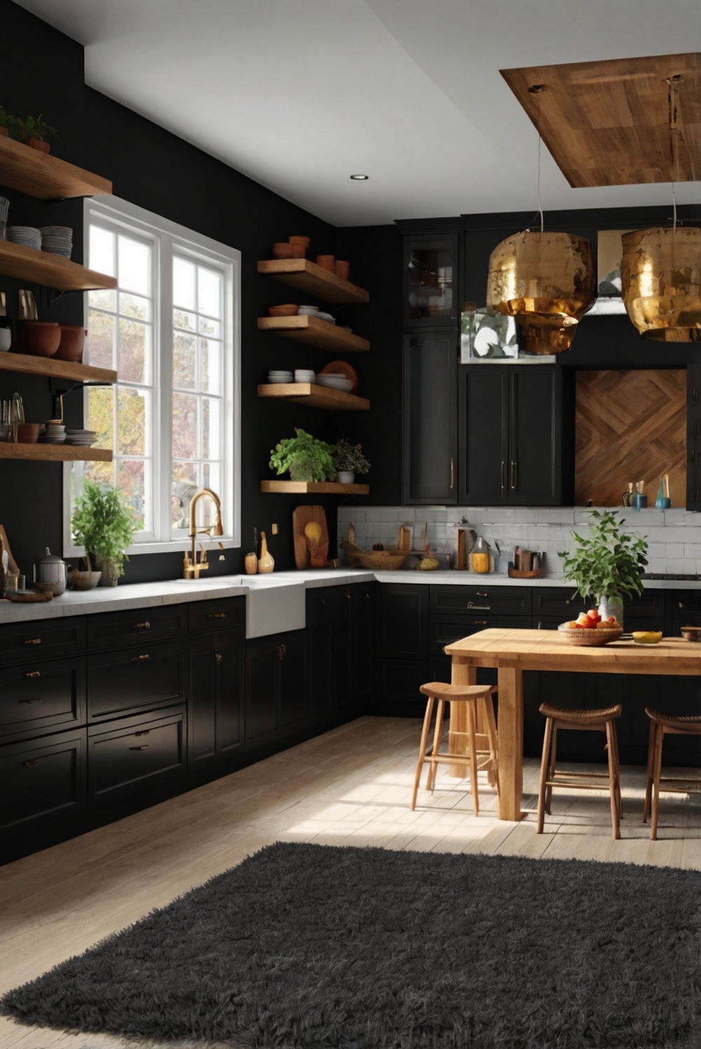 Kitchen You How can you use color to create a sense of drama and impact in your ...