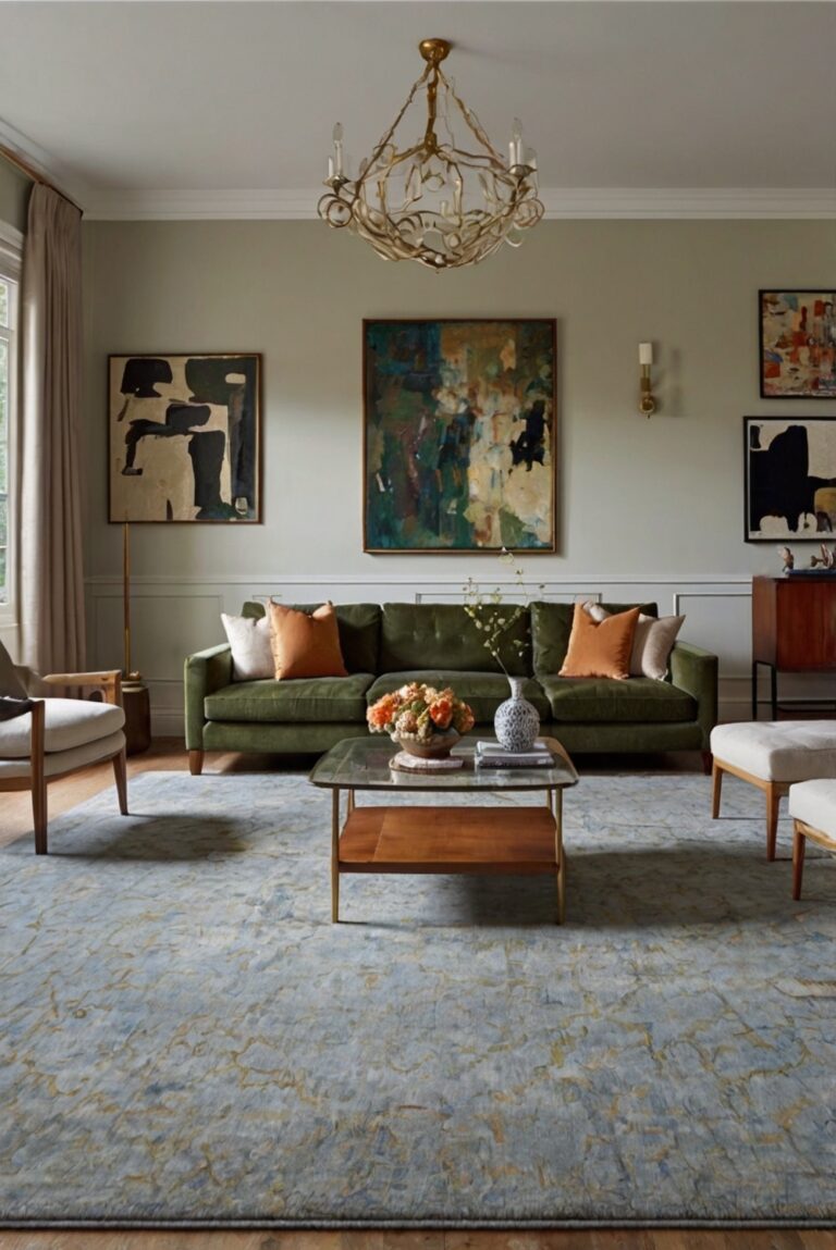 How to Use a Rug to Add Visual Interest to a Contemporary Living Room ...