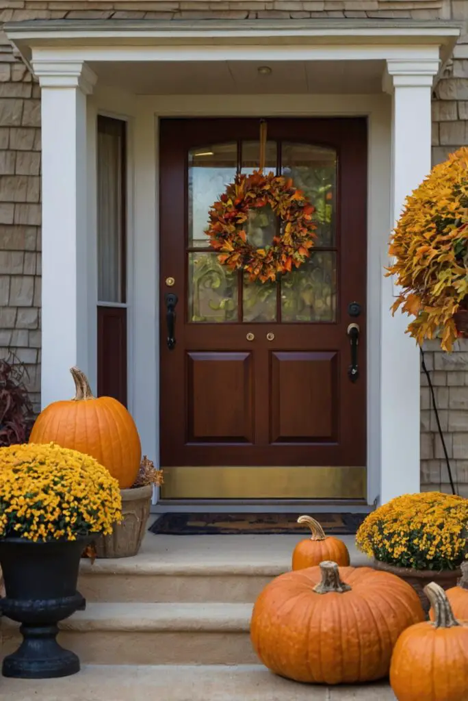 Fall porch decor, Front porch ideas, Outdoor fall decorations, Autumn porch, Cozy porch styling