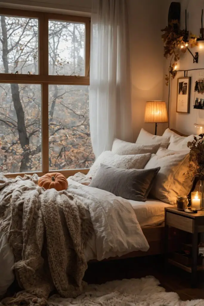 cozy bedroom decor, fall bedroom ideas, bedroom makeover, bedroom design, cozy home decor