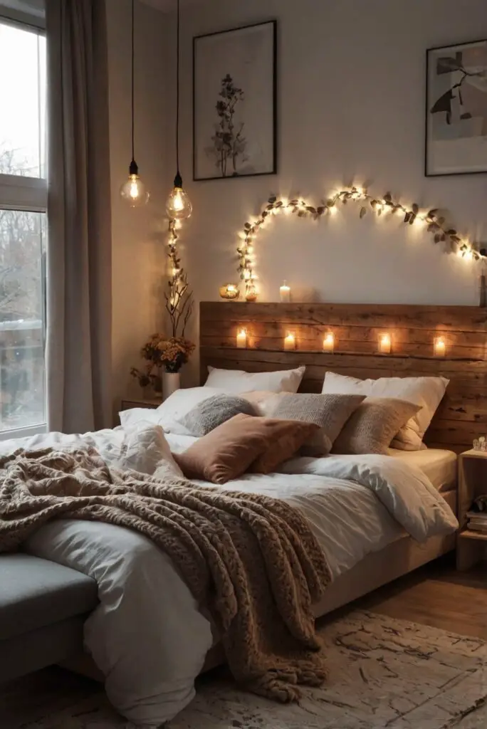 Cozy bedroom decor, Fall bedroom decor, Bedroom makeover ideas, Luxury bedding, Seasonal home decor