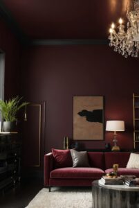 How to Use a Dark Color Scheme to Add Drama to Your Living Room Design ...