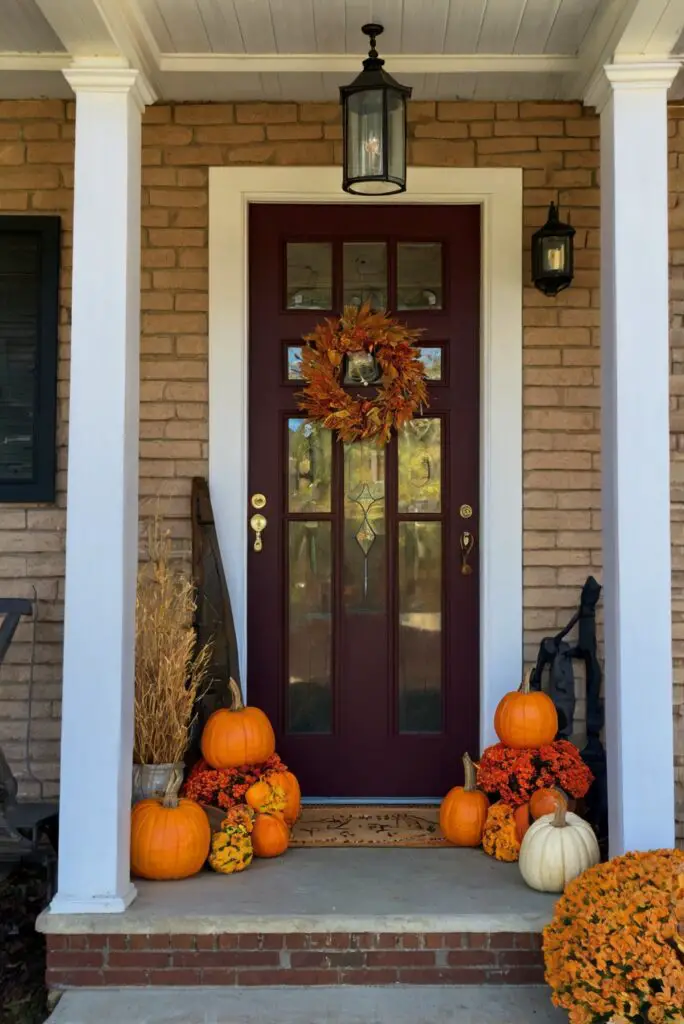 Fall front porch decor, Outdoor autumn decorations, Fall porch design, Decorate porch for fall, Fall porch decorating ideas