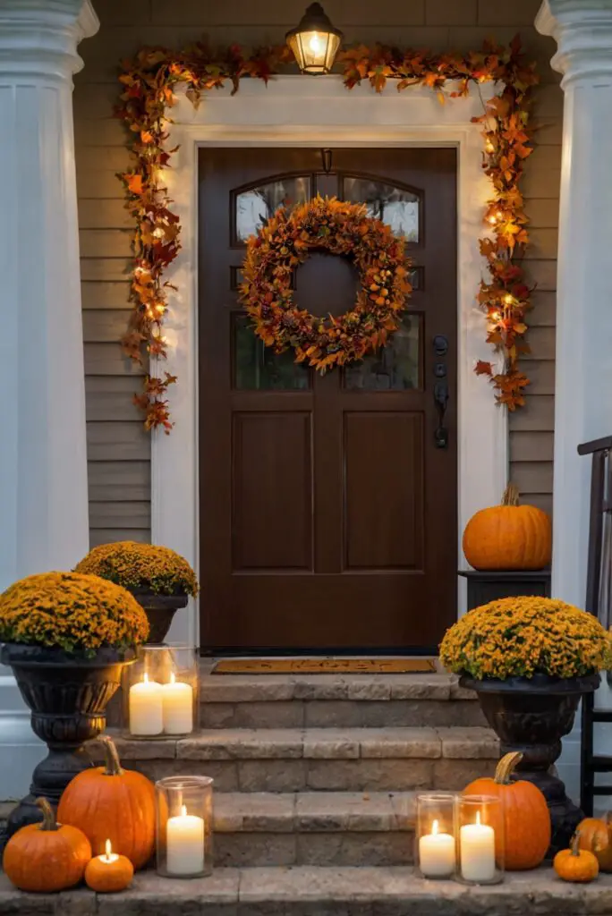 Fall wreaths, Outdoor fall decor, Autumn porch decorations, Front porch pumpkins, Fall porch signs