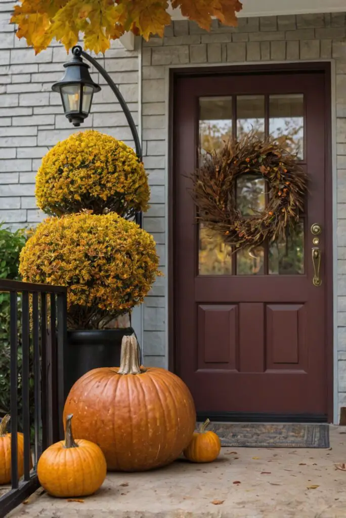 fall porch decor, autumn decorations, outdoor fall decorating, front porch fall decor, seasonal porch decorations