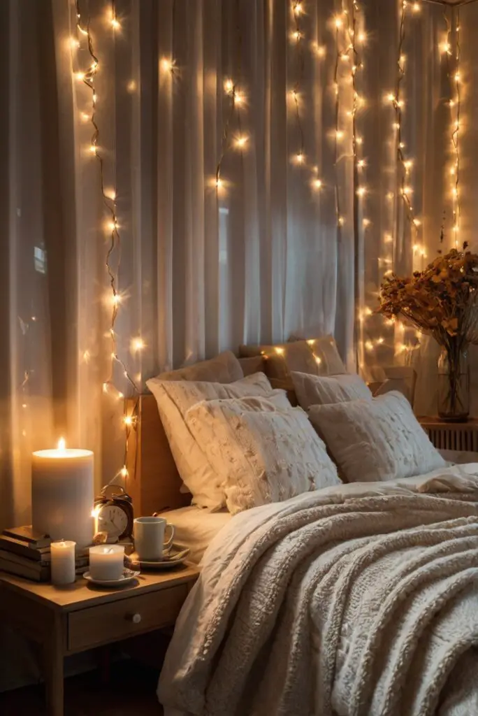 Cozy bedroom decor, Fall bedroom makeover, Bedroom upgrades, Warm bedding, Autumn bedroom theme