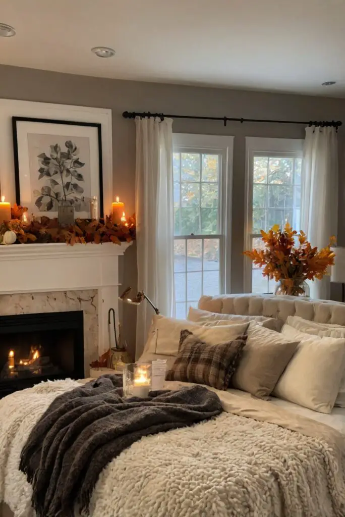 Fall bedroom decor, cozy bedroom tips, bedroom aesthetic, bedroom design ideas, bedroom upgrade