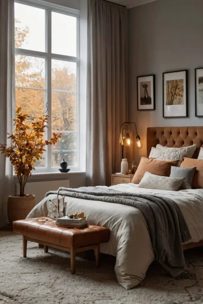 upgrade bedroom decor, cozy fall bedroom, fall bedroom ideas, bedroom renovation, bedroom interior design