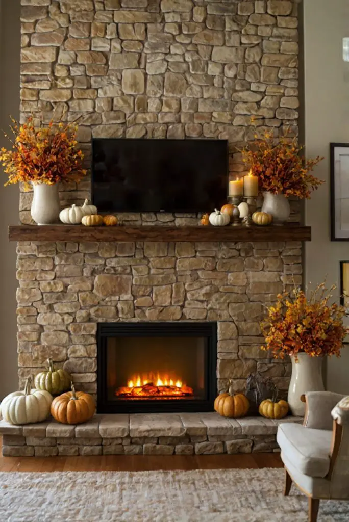 Upgrade Fall Mantle Decor, Cozy Mantle Ideas, Fall Mantle Inspiration, Mantle Decor Tips, Cozy Mantle Decoration