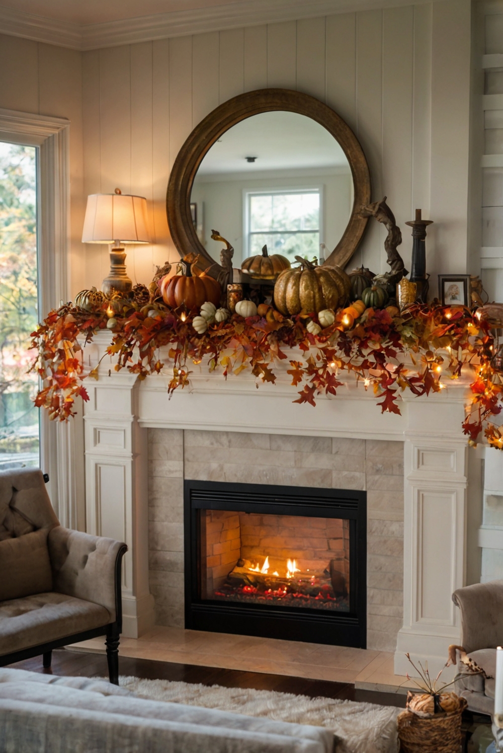 Fall Mantle Decor with TV: Top 5 Stylish Setup Ideas - West Pear Interiors